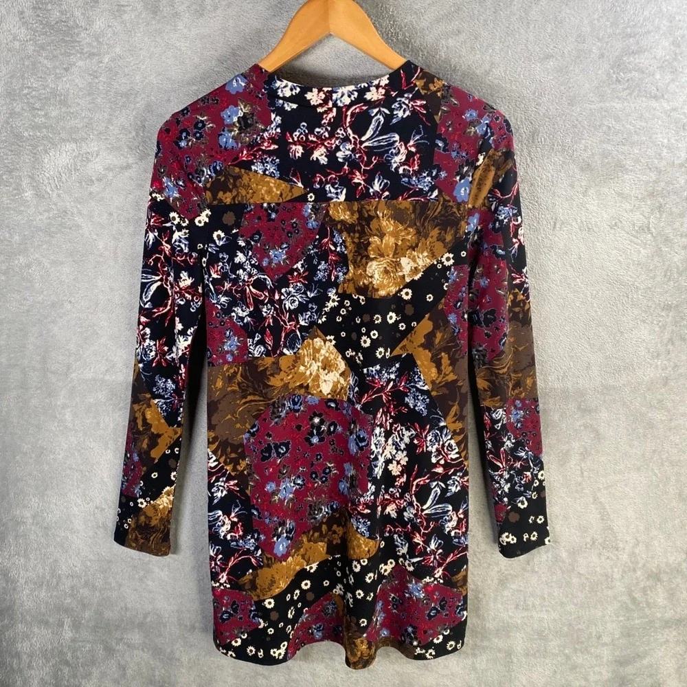 BCBGeneration Tunic Dress XS Patchwork‎ Whimsigoth Cottagecore Boho Mod Retro